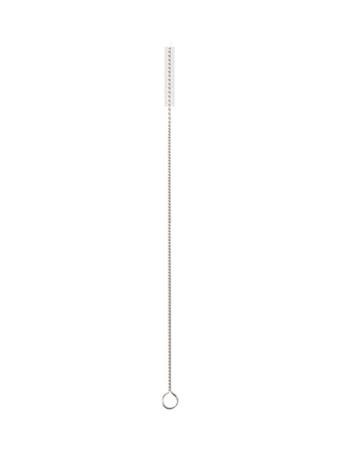 10-Piece Stainless Steel Drinking Straw Set Silver 26.7x0.6centimeter - Image 4